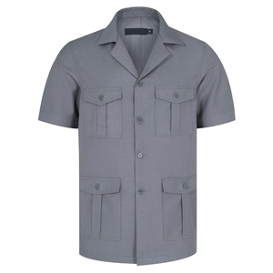 Chemises à manches courtes pour hommes, UPF 50+, grande taille, séchage rapide, imperméables, respirantes, en spandex/polyester, protection solaire pour la randonnée et la pêche - Product Image 4