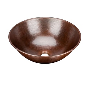 Fregadero de cocina de encimera con acabado antiguo, lavabo de Metal de lujo de nuevo estilo de cobre martillado Premium - Product Image 6
