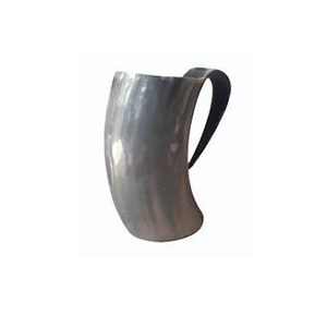 Mug en corne de buffle, mug à bière en corne de bœuf écologique, personnalisation du logo, mugs en corne - Product Image 2