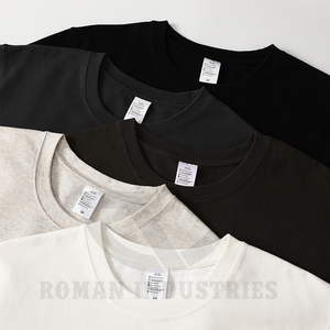 High Quality 100% Cotton Custom T-Shirt for Men <b>Blank</b> Heavy <b>Weight</b> Oversized Knitted Fabric for Printing Solid Patterns - Product Image 2