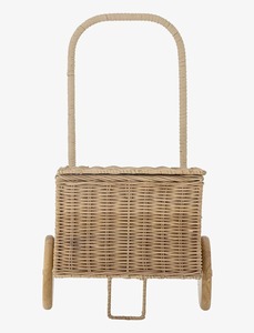 Landau en rotin fait à la main, poussette en osier, chariot de poupée en rotin naturel, panier de rangement pour enfants, cadeau - Product Image 2