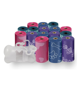 Sacs à déjections canines biodégradables et écologiques en gros, résistants, avec logo personnalisé imprimé, recyclables, en plastique, pour ramasse-crottes de chien - Product Image 4