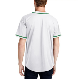 เสื้อเบสบอลแขนสั้นคอวีสำหรับผู้ชายเสื้อเบสบอลระบายอากาศโลโก้ออกแบบได้ตามต้องการ - Product Image 6