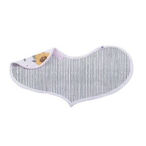 Baberos con diseño de corazón de la aurora al atardecer para bebés y niños pequeños, muselina de bambú suave, impermeable, lavable, con cierre de botón, 21x9,5 cm - Product Image 1