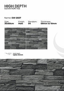 Carreaux de mur extérieurs en porcelaine 300x600mm Résistants aux intempéries - Product Image 3