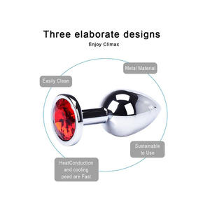 One.wish.health.ca ต่อก้นเครื่องเพชรพลอยชุดเซ็กซ์ทอยทางทวารหนักสำหรับผู้ใหญ่เซ็กซ์ทอยจากสเตนเลสบีดีเอสเอ็ม - Product Image 6