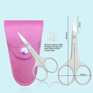 Top Quality Cuticle <b>Nail</b> Scissor Sharp Point Finish Sand Stainless Steel Beauty <b>Nail</b> Care Scissor With Leather Pouch - Product Image 2