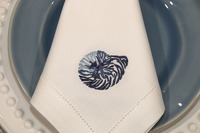 Serviettes de table en coton et lin style japonais Nature4u, brodées d'animaux marins, couleur, taille et logo personnalisés, pour la maison et les restaurants