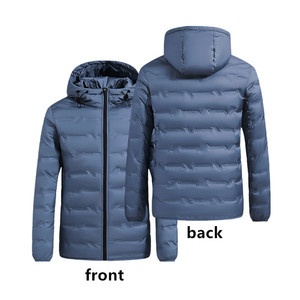 Vestes d'hiver en duvet de canard matelassées imperméables de haute qualité pour hommes avec capuche, personnalisées, solides, pour l'extérieur, livraison DDP - Product Image 3