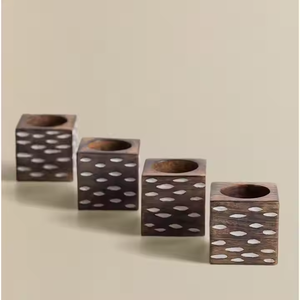 Novedad, venta directa de fábrica, decoración de boda, servilletero de madera multicolor para boda decorativo para el mejor servicio de cena - Product Image 1