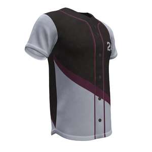 ชุดเบสบอลมาใหม่คุณภาพสูงชุดซอฟต์บอลเบสบอลออกแบบได้ตามต้องการระบายอากาศป้องกันแบคทีเรียแห้งเร็ว - Product Image 2