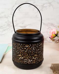 Linterna de grabado hecha a mano con tema establecido, decoración de la casa, linterna de vela de Metal de hierro para el jardín del hogar y al aire libre - Product Image 4