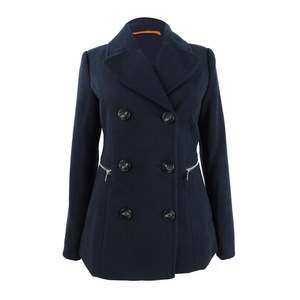 Giacca Invernale in Tessuto Blu Navy a Doppio Petto per Ragazzi Maralyn & Me, Taglia Media - Product Image 1