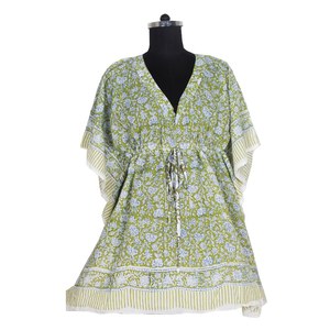 Bloc imprimé sans manches Maxi indien coton Maxi robes pour femmes KFCS067 coton été Maxi robe 100% organique porter concepteur - Product Image 4