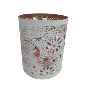 Handmade Iron Votive <b>Holder</b> Antique <b>Copper</b> Finish Unique Design White <b>Candle</b> Jar for Christmas Tabletop Decoration Living Room - Product Image 4