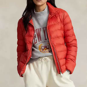 Chaqueta Cortavientos Acolchada Personalizada con Logotipo, Chaqueta Cortavientos de Alta Calidad para Mujer, Talla Grande, Diseño Personalizado, Teñido Liso - Product Image 4