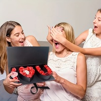 Boîte cadeau personnalisée en papier pour emballages de cadeaux, pour fleurs, peluches, colliers, bijoux, bonbons, mariages, Saint-Valentin, anniversaires