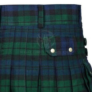 Falda de tartán elegante para mujer con diseño plisado y hebillas de cintura ajustables Falda de tartán tradicional para mujer - Product Image 4