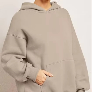 OEM venta al por mayor personalizado pulóver sudadera para mujer polar de gran tamaño con capucha de manga larga abrigo de invierno logotipo frontal Etiqueta Privada - Product Image 1