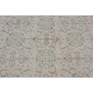 Alfombra de lana turca blanca y rosa Vintage 4 'X 7 'Diseño de retales de tejido plano para decoración de sala de estar para adolescentes - Product Image 5