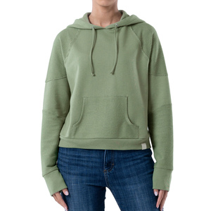 Sudadera Extra Grande con Detalles Desgastados para Mujer, Hecha de Mezcla de Algodón Grueso con Bordes Crudos y Estética Urbana Contemporánea - Product Image 1