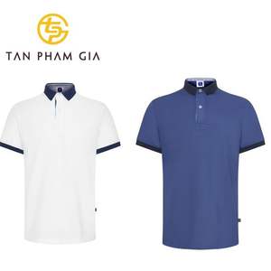 เสื้อโปโลผู้ชายสีแทน Pham Gia คุณภาพสูงคอปกเครื่องแบบของผู้ผลิตเวียดนาม - Product Image 1
