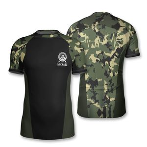 OEM Rashguard Camisetas de manga corta Impresión sublimada Alta elasticidad Comodidad ligera Ideal para pedidos al por mayor a granel - Product Image 4