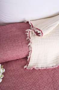 Cubrecama Super Suave 100% Algodón Muselina Tejida para las Cuatro Estaciones, 7 Capas de Gasa, Certificado Oeko-Tex, Ecológico, Lavable a Máquina, Turco - Product Image 3