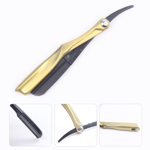 Mango de galvanoplastia Manual Barbero Maquinilla de afeitar recta Cuchillo de afeitar Oem Afeitado Barba Maquinilla de afeitar para hombres con hoja de seguridad - Product Image 5