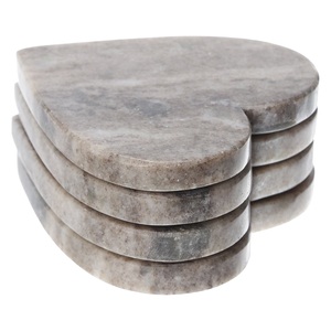 Sous-verres en marbre blanc gris de qualité supérieure à prix raisonnable, taille personnalisée et lot de 4 pour un usage domestique - Product Image 2