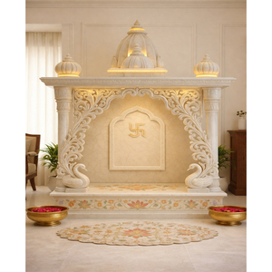 ศาลเจ้าไม้สักลายหินอ่อนแกะสลักด้วยมือ รูปนกยูง ขนาดใหญ่สั่งทำได้ ถอดประกอบได้ ทนทาน พร้อมที่เก็บของ ขายจากโรงงานในสหราชอาณาจักร - Product Image 1