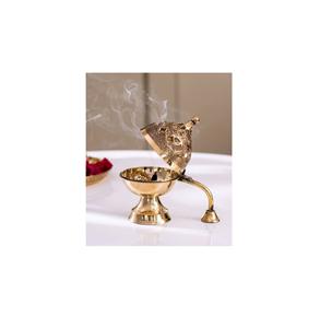 Brûleur d'encens en laiton avec un design antique élégant pour le temple pooja décor à la maison méditation relaxation nettoyage spirituel - Product Image 4