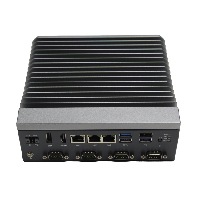 Intel Alder Lake N97/i3-N305 Embedded Computer Industrial Mini PC 3LAN/4RS232/RS485 Ports 4USB Fanless 8GB/16GB RAM 128GB-1TB