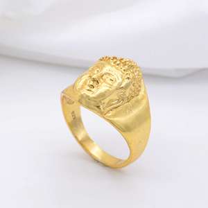Anillo de latón con diseño de Buda para hombre, chapado en oro de 18k, anillo religioso espiritual hecho a mano, estilo bohemio, anillo llamativo al por mayor para mujer - Product Image 4