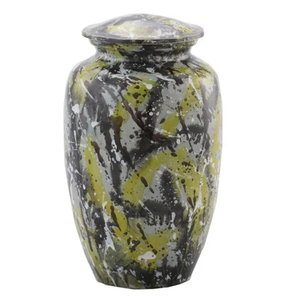 Urna de cremación con relieve de flor de aluminio, urna de cremación recubierta de esmalte, diseño moderno, cenizas funerarias, la mejor calidad - Product Image 5