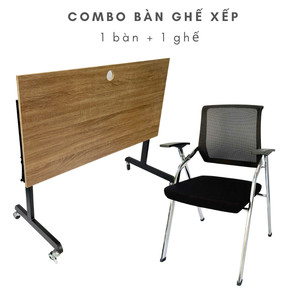 Modern Design <b>Folding</b> <b>Desk</b> and Chair Set with Melamine-Coated Plywood Tabletop Steel Frame for Classroom Outdoor Use-CB68164 - Product Image 1