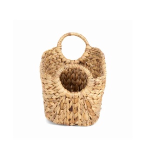 100% naturel jacinthe d'eau panier de rangement Flexible à la main Vietnam durable ménage bacs boîtes de rangement bacs - Product Image 4