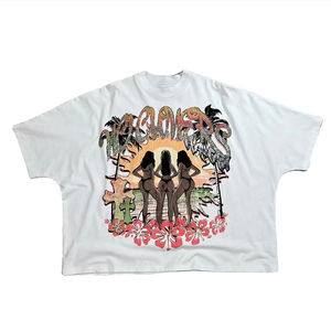 T-shirt personnalisé en coton de haute qualité avec strass à la mode, t-shirts imprimés et brodés pour hommes - Product Image 1