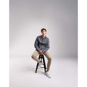 Camicia fantasia da uomo Slim Fit a maniche lunghe - Product Image 1