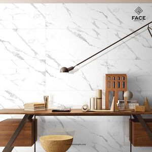 Carreaux de porcelaine polis de couleur blanche ton froid 600x600mm JAVIER SATVARIO finition moderne carreaux de bonne apparence - Product Image 1