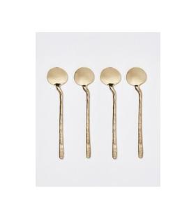Elegant Design Brass <b>Spoon</b> Salad Serving Set Flower Handle Kitchen Usage Gift Set by Manufactured India - Product Image 3