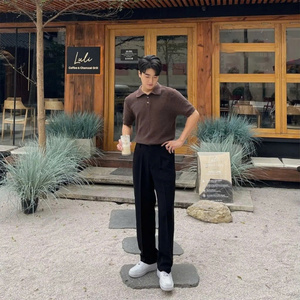 [HAUTE QUALITÉ] Pantalon pour homme jambe large avec élastique taille haute style coréen design jeune et dynamique pour un usage quotidien - Product Image 2