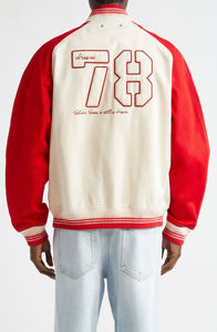 Veste universitaire unisexe d'hiver avec logo brodé personnalisé sur le devant, nom de l'équipe, numéro, style rétro, vêtements d'équipe personnalisés, vêtements scolaires - Product Image 2