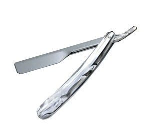 Barbero profesional de acero inoxidable, maquinilla de afeitar de borde recto plegable, Shavette, Kit de afeitado para hombres, maquinilla de afeitar despiadada - Product Image 4