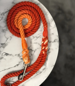 The Crafty <b>Dog</b> Co - <b>Rope</b> <b>Lead</b> <b>Rope</b> Leash <b>Dog</b> <b>Lead</b> Ombre - Pink Purple Blue Green Lilac Teal Orange Red Pastel Navy - Product Image 1
