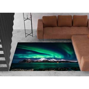 Alfombra Estampada Aurora - Diseño de Aurora Boreal para Decoración del Hogar, Alfombra Delgada No Tejida - Product Image 4