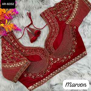 Nouveau Designer Exclusif Doux Organza Soie Saree et Fleur Imprimer Pallu avec Banglory Femmes Porter Blouse Ready Made Soie Blouse - Product Image 5