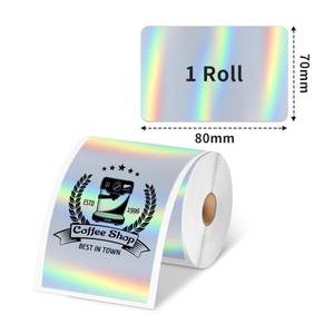 Etiqueta holográfica adhesiva Phomemo personalizada de 70 × 80mm impermeable M200/M221 etiqueta para comestibles y promoción - Product Image 2