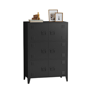 Mueble Auxiliar de Acero para Bar en Casa, Antracita, Estilo <span class=keywords><strong>Vintage</strong></span>, Armario de Almacenamiento, Oficina, Metal Negro, Diseño Industrial Moderno, Archivador - Product Image 5