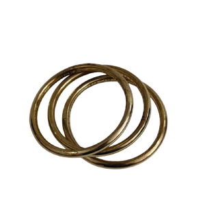 Bracelets minimalistes empilables en laiton doré poli ultra-brillant, durables, faits à la main, de forme irrégulière, technique émaillée - Product Image 2